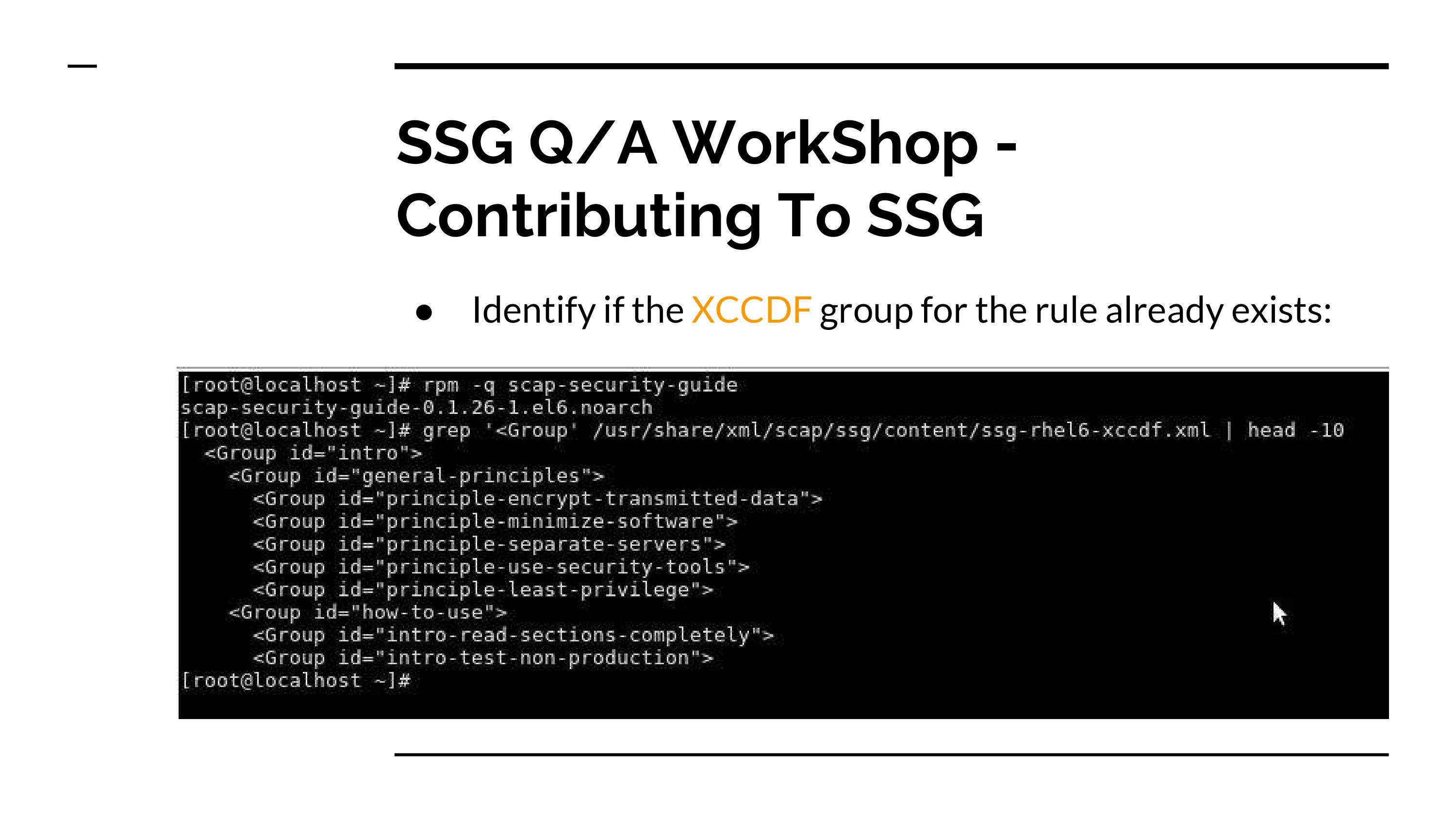 SCAP Security Guide Workshop