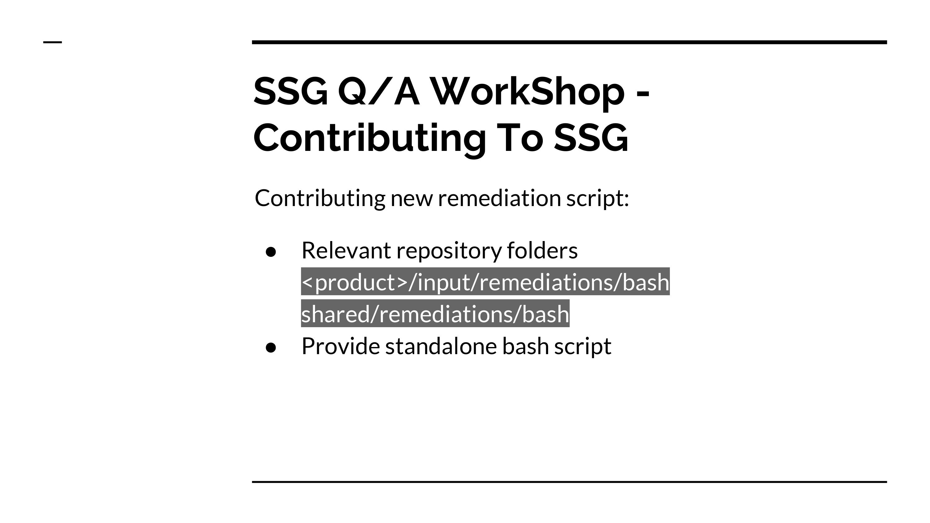 SCAP Security Guide Workshop
