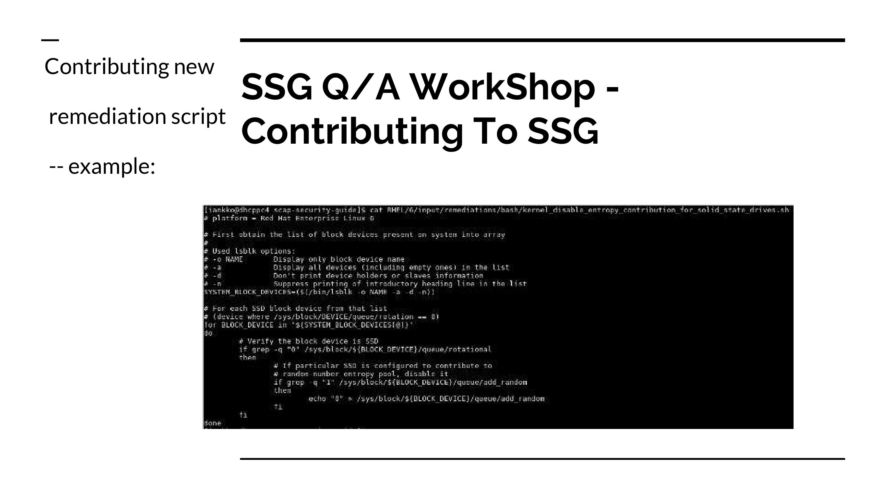 SCAP Security Guide Workshop